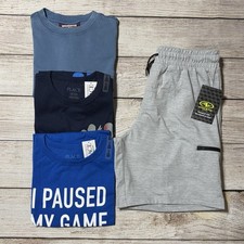 Boys Lot Of Clothes For Spring/Summer Size L 10-12 . NWT 3 S/S Shirts, Shorts