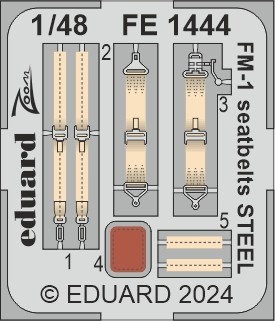 Eduard EDFE1444 General-Motors FM-1 Wildcat seatbelts STEEL 1:48