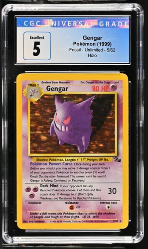 Gengar (Unlimited) graded CGC 5 for sale on eBay