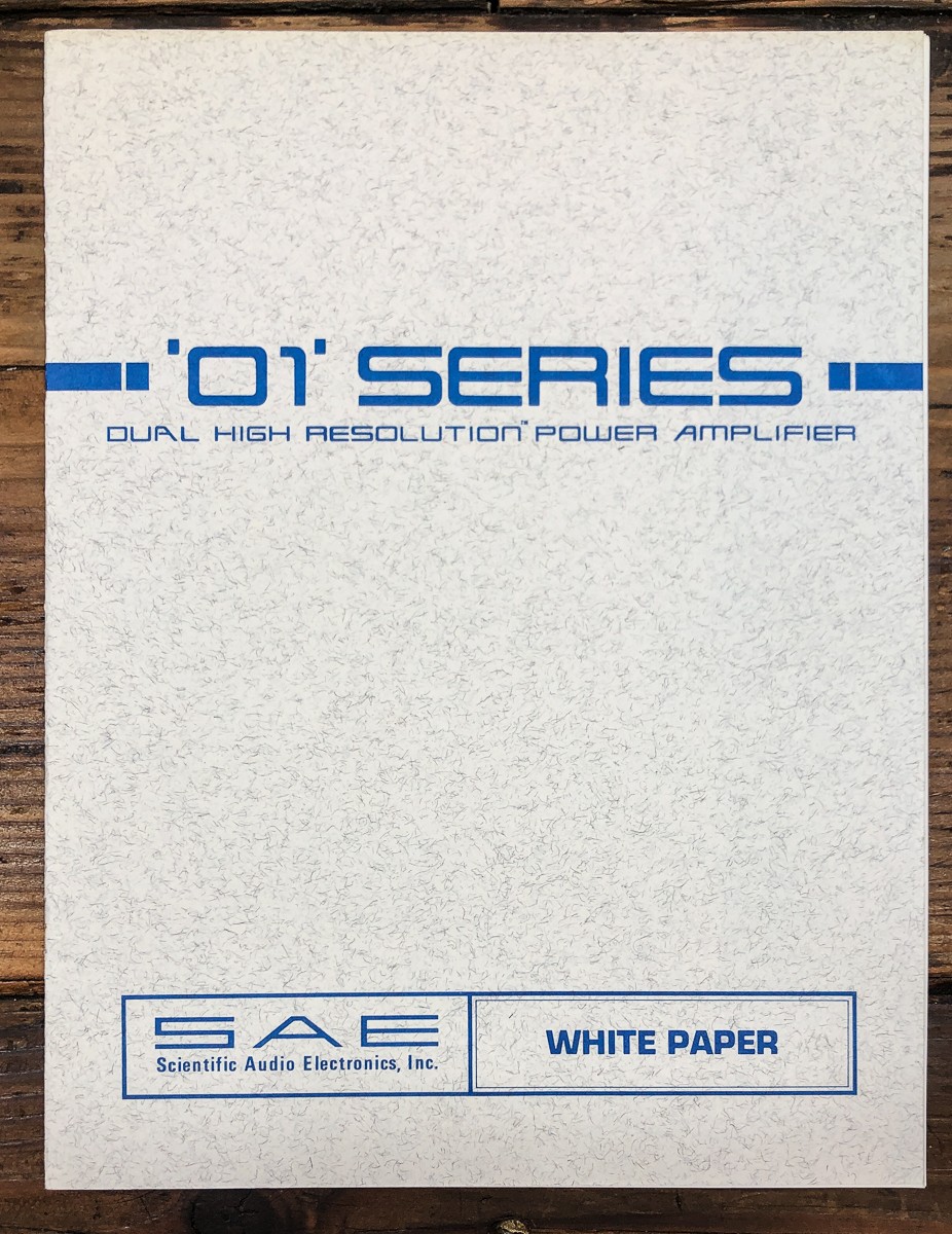 SAE A2201 2301 2401 Amplifier Owners / User Manual *Original*