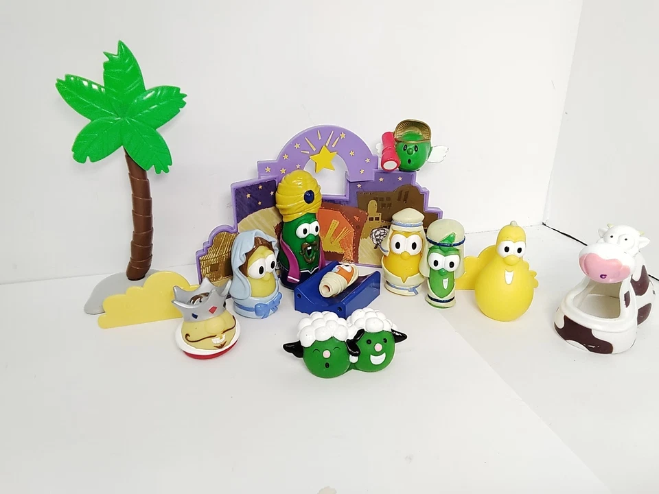 Veggie Tales Belén Figura Lote Mixto Navidad Set Big Idea Toys 2004 De Colección Foto 2 de 4