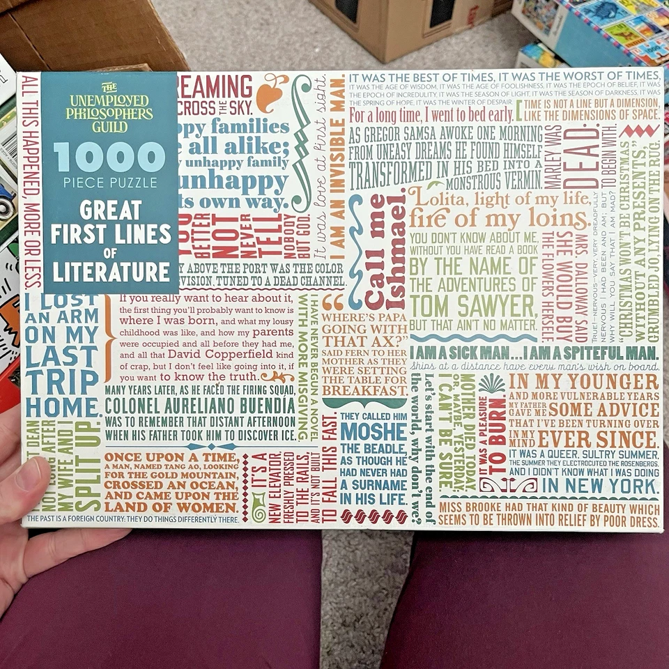 MIXED Lot Of 8 - 1000 Piece Puzzle Christmas Mermaid Haring Mucha Lit Rhymes - Image 2 of 4