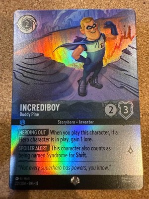 Disney Lorcana Wilds Unknown, Epic 221 Incrediboy, Buddy Pine