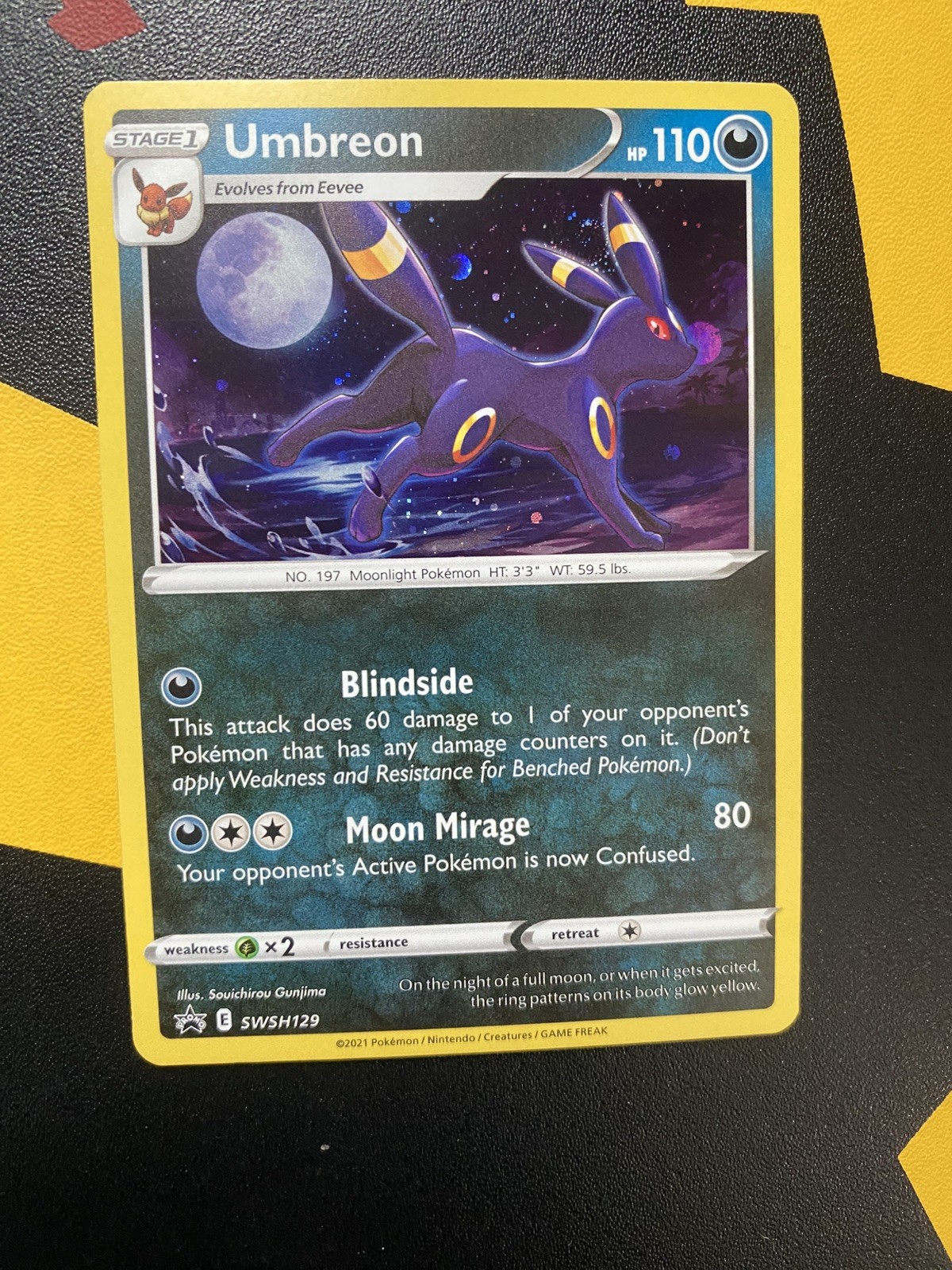 Pokemon Umbreon SWSH129 Black Star Promo Holo Rare Sword & Shield Near Mint