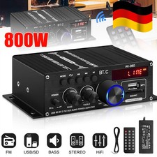 Stereo Amplifier 800W Verstärker HIFI Digital Bluetooth FM USB Vollverstärker