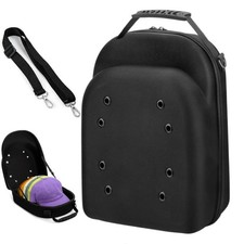 Baseball Cap Carrier Hat Box Travel Case for Hats Caps Fits 6 Hats Black Zipper