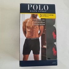 POLO RALPH LAUREN 3-pack knit boxers Classic fit 3pk Size 2XL Black