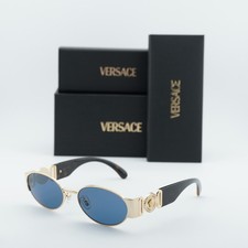 Versace VE2299 100280 Gold/Dark Blue 56-18-140 Sunglasses New Authentic