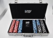 World Poker Tour Poker Game Chips and Card Set with Locking Case Instructions