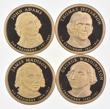 2007 Presidential $1 From Proof Set WASHINGTON Adams Jefferson Madison No Case