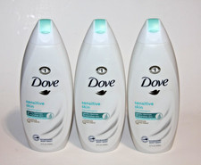 LOT 3 DOVE SENSITIVE SKIN BODY WASH HYPOALLERGENIC GENTLE BODYWASH 22 FL OZ