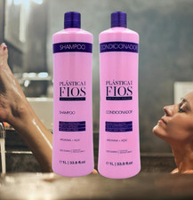 Cadiveu Plastica dos Fios Shampoo & Conditioner 34oz/1L Home Care Kit
