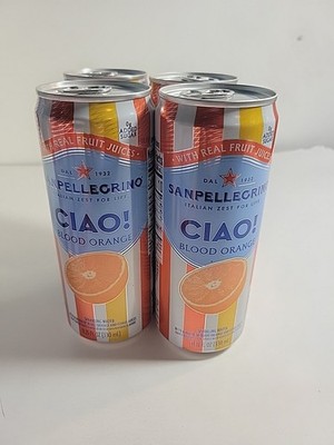 Blood Orange Sparkling Water with Real Fruit Juices 4-Pack Cans