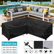 L-Shaped Furniture Cover Heavy Duty Waterproof Outdoor Garden Rattan Sofa Table