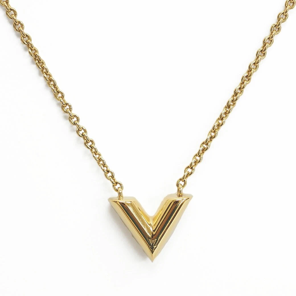 LOUIS VUITTON（LV） Collana LOUIS VUITTON Essential V M61083 metallo oro donna ciondolo leggermente lo