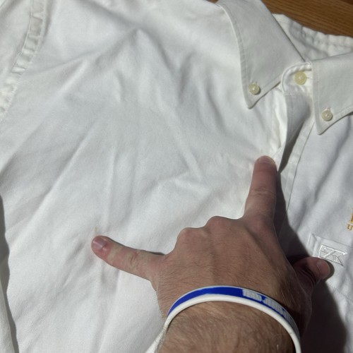 Baylor Cutter and Buck Dress Shirt Large White Long Sleeves Button Down - Picture 4 of 8