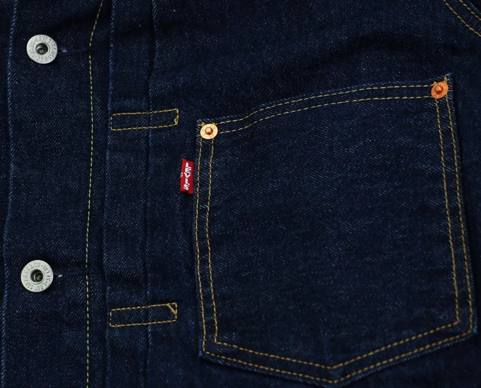 Levi's Type 1 Denim Jacket Selvedge Trucker 100% Cotton Men's Size M One Premium