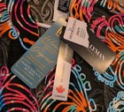 Frank Lyman Women's Size 14 Cardigan Blouse Black Multi Color Sheer Button Front