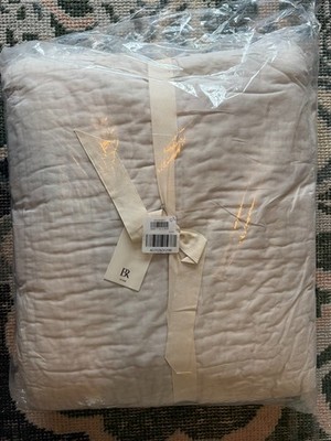 NWT Banana Republic Home Hand-Stitched Linen Quilt California King Natural