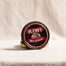 Vintage 80s Kiwi Black Shoe Polish 3/4 Full