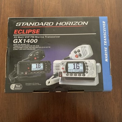 Brand NEW Standard Horizon Eclipse 25 watt GX1400 VHF  White marine transceiver 