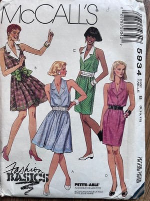 Vintage OOP McCall's Schnittmuster 5934 Misses' Kleider Nähen Basteln Projekt (H)