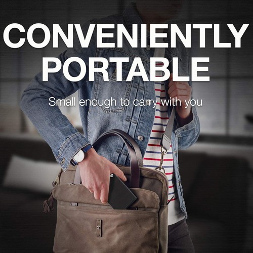 Stylish 2TB USB 3.0 External Drive for PC, Mac, & Chromebook - One Touch Backup - Picture 7 of 12