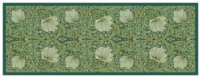 William Morris Green Pimpernel Runner Counted Cross Stitch Pattern
