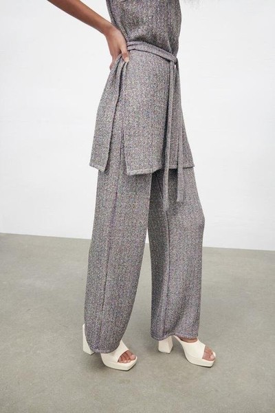 Women ZARA Trousers Grey  S