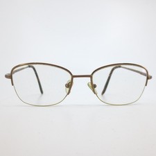 Saki Japan Handmade Eyeglasses Frames Brown Metal Semi Rimless MOD 409 52-17-140