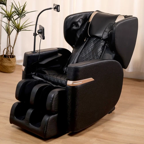 Full Body Massage Chair Black Zero Gravity Shiatsu Massage recliner w/5 Modes