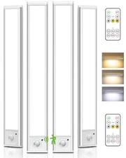 4 Pack Under Cabinet Lighting Wireless LED Rechargeable Motion Sensor Light Indo