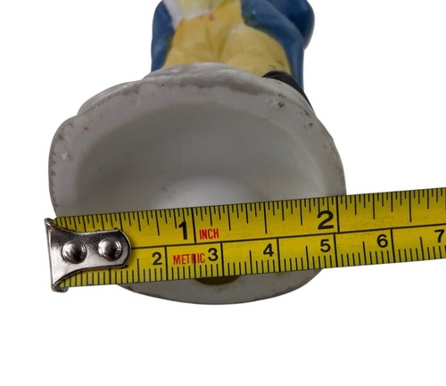 Estatuilla de payaso de cerámica pintada a mano vintage coleccionable acabado mate circo - Imagen 8 de 9