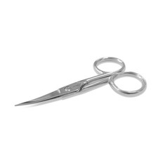 JARVISTAR Małe nożyczki do haftu zakrzywione, 4" kuta stal nierdzewna srebro