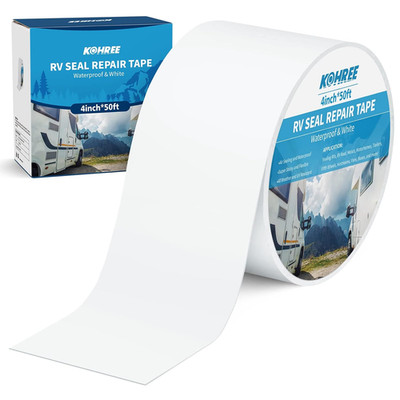 Sealant Tape, RV Roof Tape White Waterproof Seal Tape UV & Weatherproof 4''X 50'