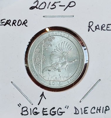 Error - 2015 P -  Kisatchie National Park ATB - ERROR - Quarter Dollar Coin BU