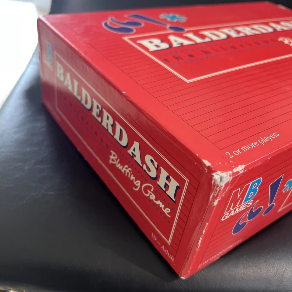 VINTAGE 1992 BALDERDASH GAME HASBRO UK ENGLAND RELEASE RARE 100% COMPLETE HTF MB - Image 3 of 4