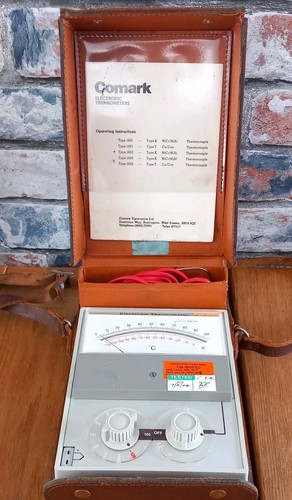 Termometri elettrici Comark tipo 1602 in custodia di pelle originale