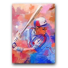 Andres Galarraga #4 Art Card Limited 21/50 Edward Vela Signed (Montreal Expos)
