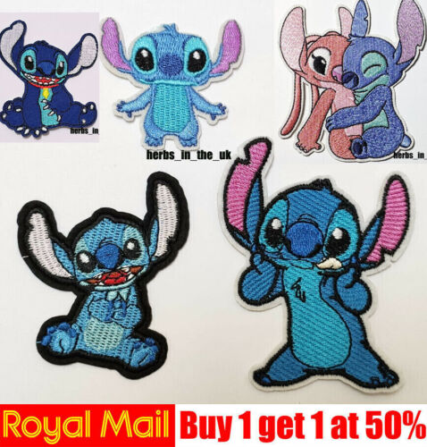 Lilo and Stitch Patches New Styles Patches Badges Iron On Sew On - Afbeelding 1 van 22