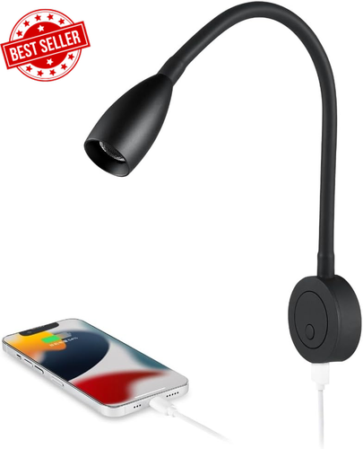 RV 12V Reading Light, Dimmable Boat Bedside Reading Lamp, Gooseneck LED Spot for - Picture 10 of 12
