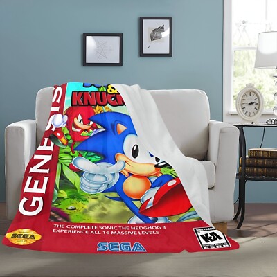 Sonic the Hedgehog 3 & Knuckles 1994 Sega Retro Ultra-Soft Micro Fleece Blanket