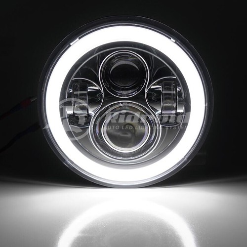 7" inch LED DRL Headlight + Passing Lights For Harley Davidson Touring Road King - Picture 3 of 24
