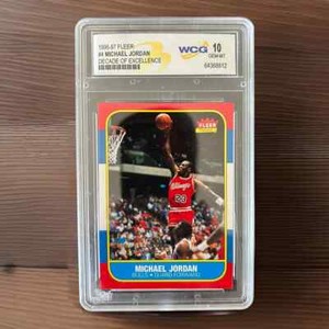MICHAEL JORDAN FLEER DECADE OF EXCELLENCE ROOKIE CARD #4 GEM MINT - 1996-97