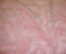 Light Pink 60" Wide Shaggy faux Fur Fabric BY THE YARD Upholstery drapery