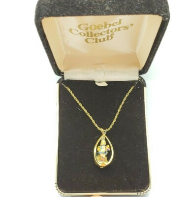 Hummel Goebel  Girl with Raf Doll  Collectors Club Necklace
