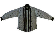 Shirt Long Sleeve Microfiber Exclusive Crocodile Design Made in USA_Cowboy Shirt