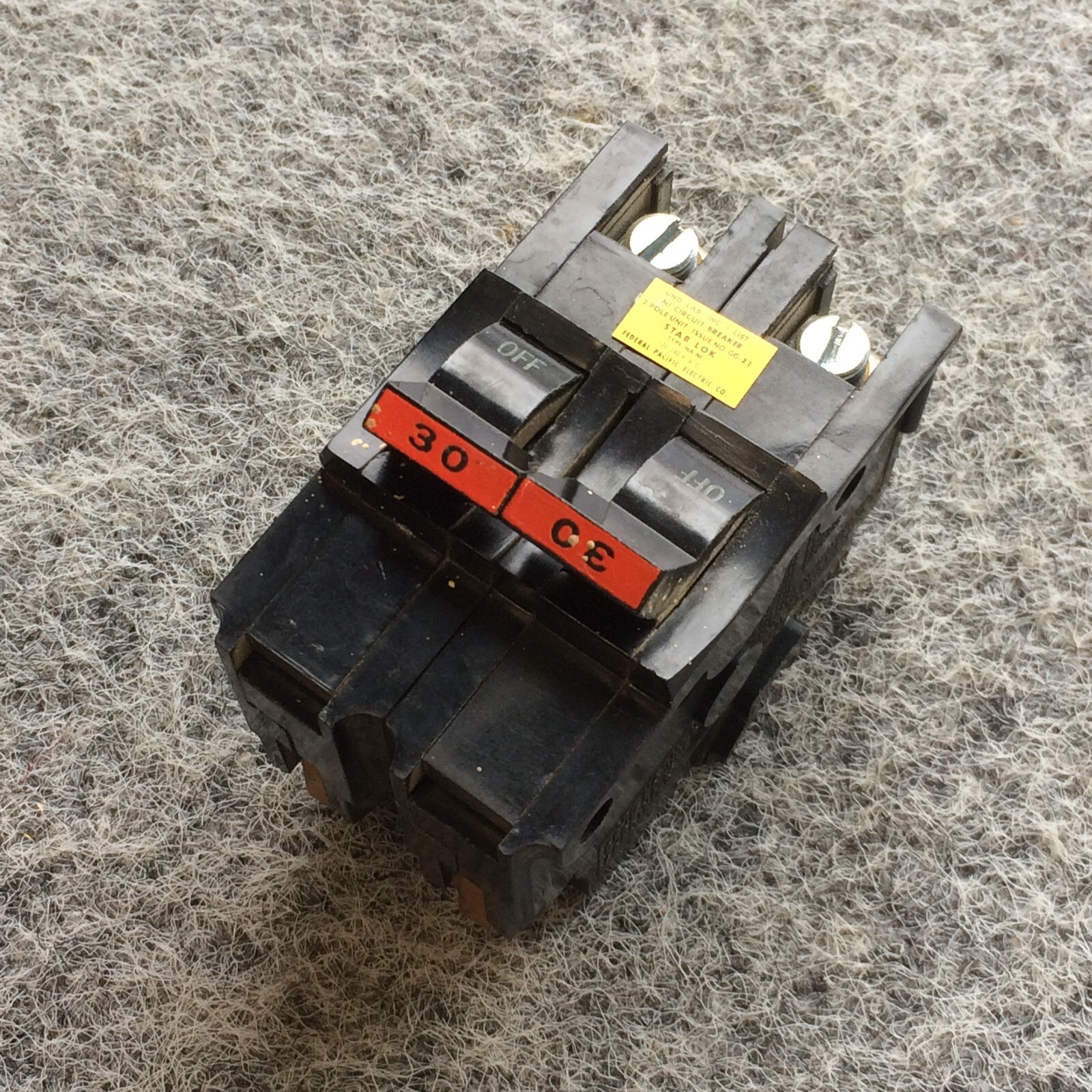  Federal Pacific AMERICAN FPE NA230 30 AMP 2 POLE  THICK NA-230 RED handle