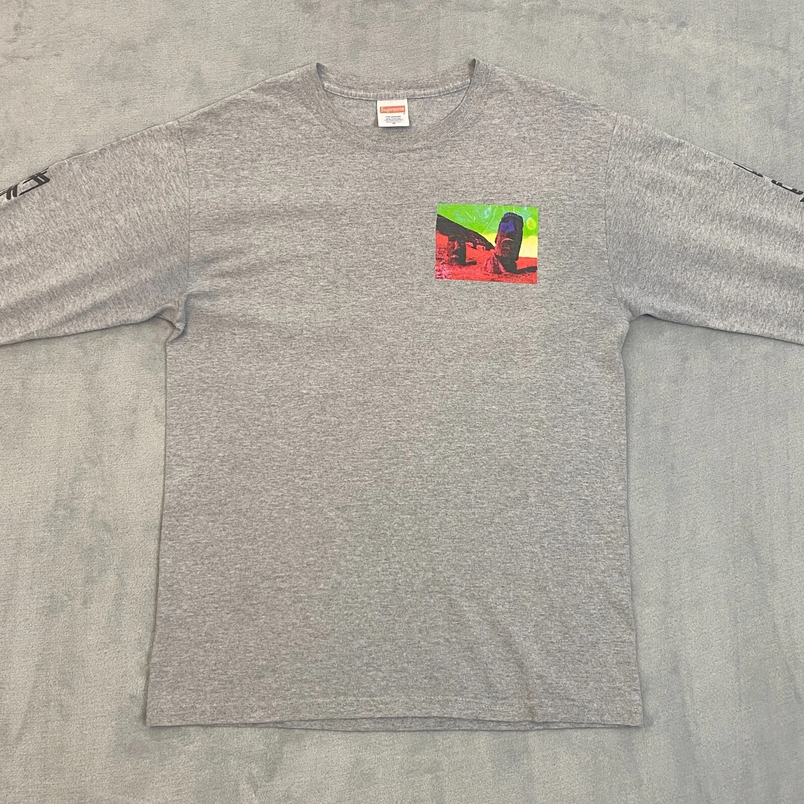 T shirt homme Supreme SS13 EASTER ISLAND TEE manches longues moyennes ANCIENT ALIENS