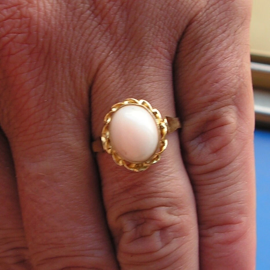 coral ring pink elegant woman exclusive gift unique jewel real genuine - Image 2 of 4